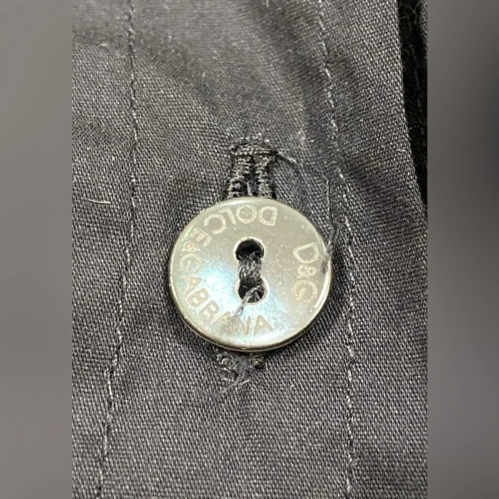 🛑 1 hour sale. D&G, women’s Black Button Down Shirt - Picture 8 of 14